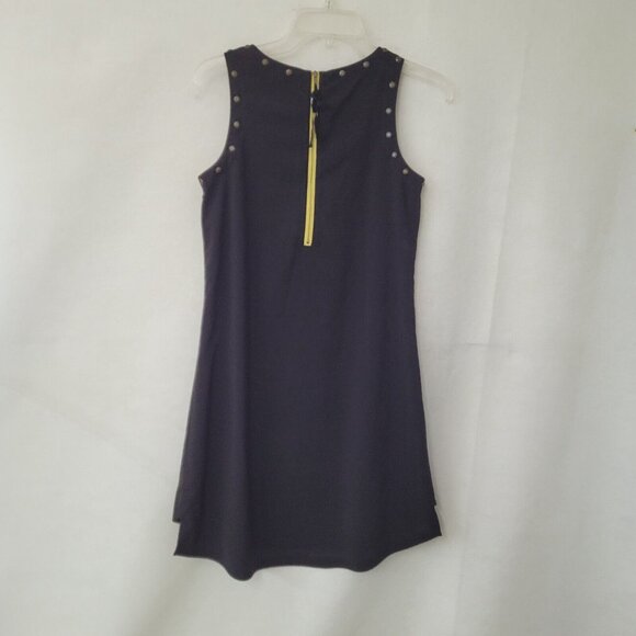 Uncle Frank Dress Womens XS Black Grommet V-Neck Sleeveless Classic Hi-Low 71278 - Picture 4 of 12